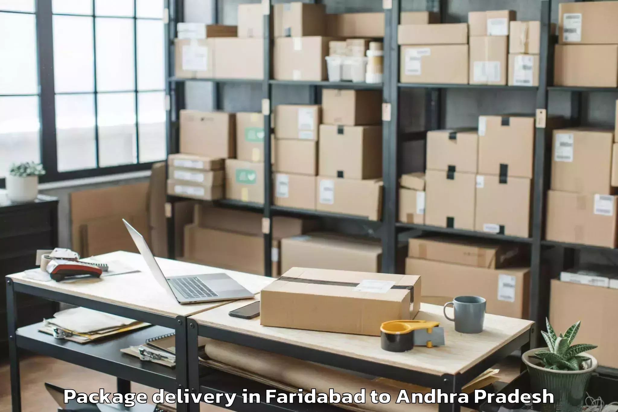 Book Faridabad to Gangaraju Madugula Package Delivery